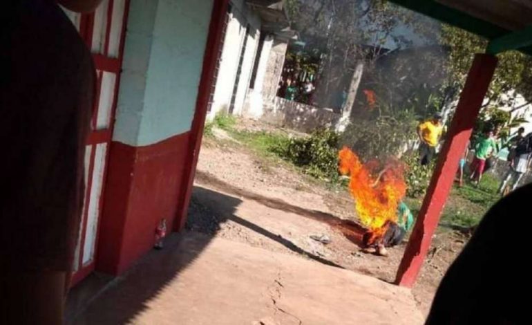 Un violeur et tueur présumé, brûlé vif par les habitants de Cacahoatan