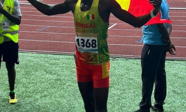 Cheikh Tidiane Diouf, champion d'Afrique du 400 mètres à Douala